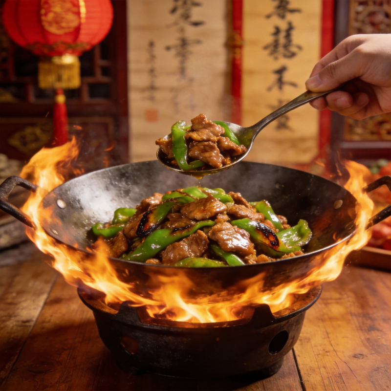 火焰炒牛肉图片