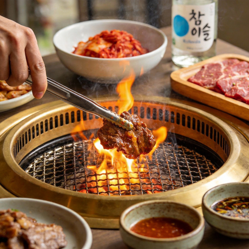 韩式烤肉盛宴图片