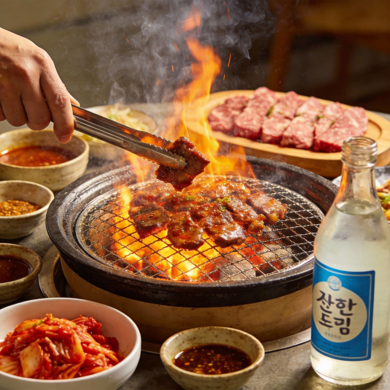 韩式烤肉盛宴图片