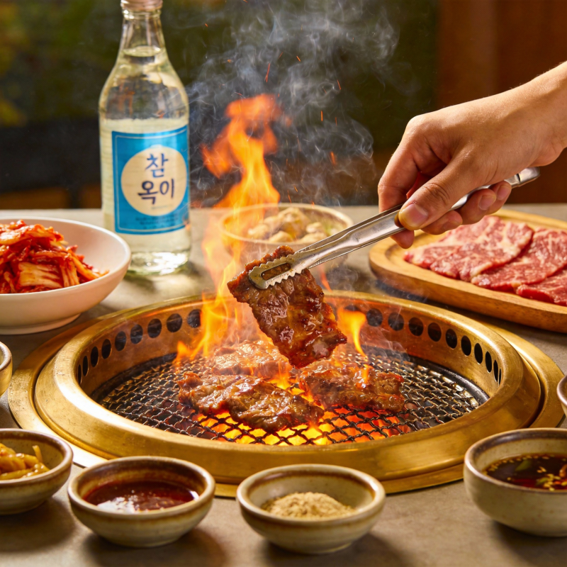 韩式烤肉盛宴图片