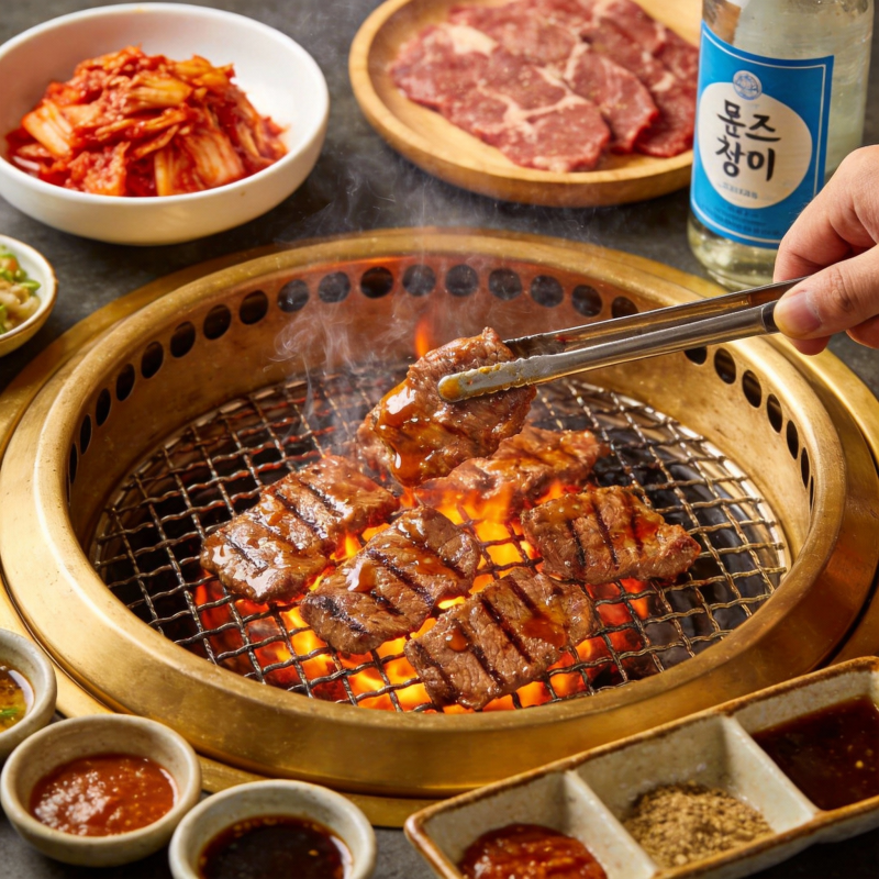 韩式烤肉盛宴图片