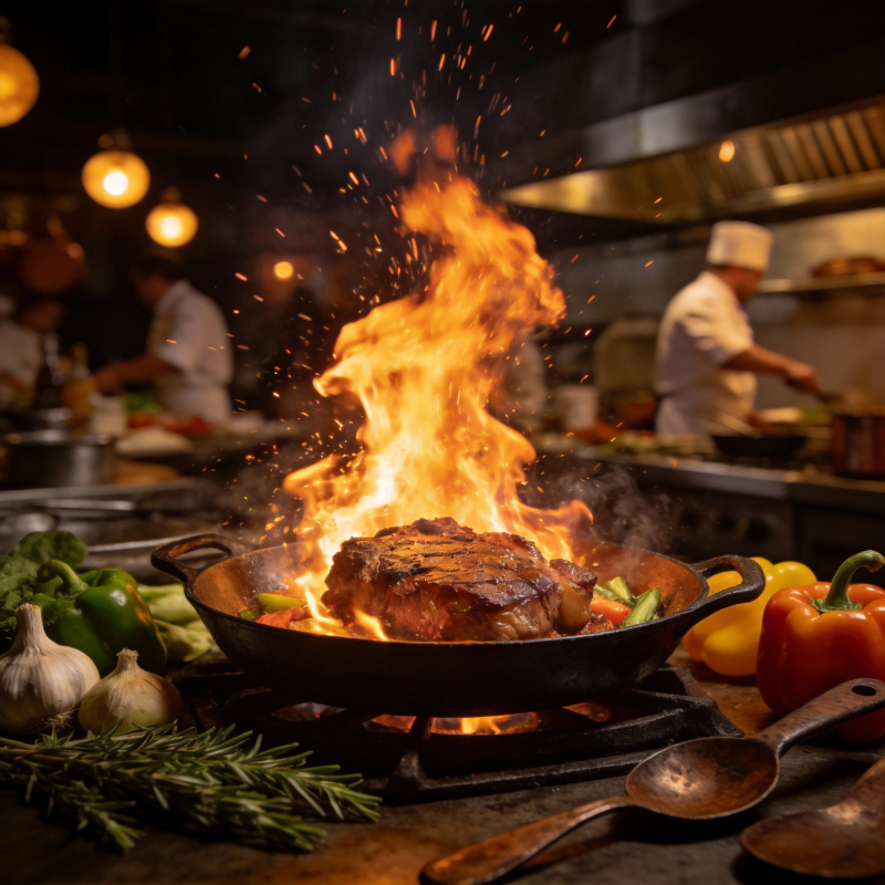 火焰牛排盛宴图片
