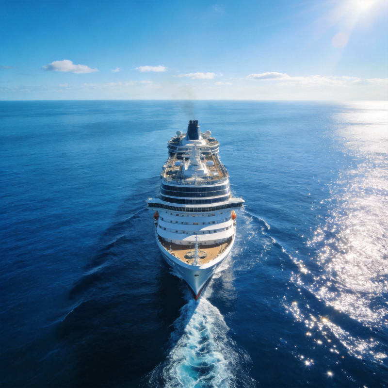 邮轮破浪前行图片