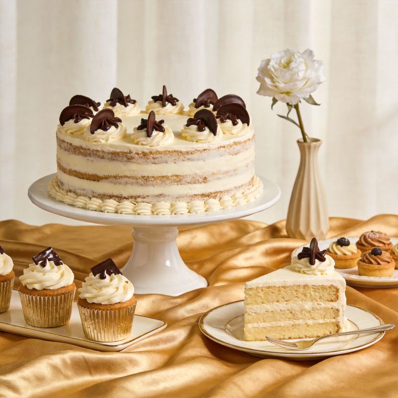 奶油蛋糕与小杯cake图片