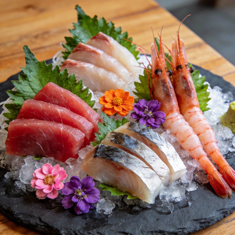 精致刺身拼盘图片