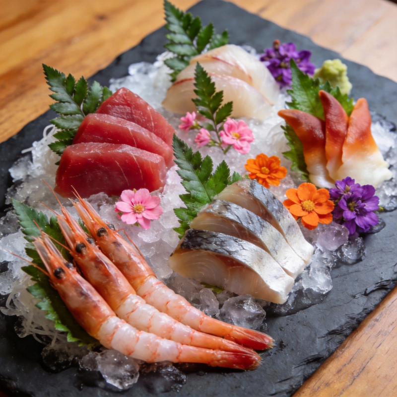 精致刺身拼盘图片