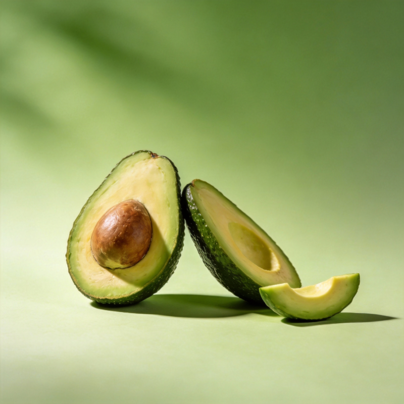 新鲜牛油果切开图片