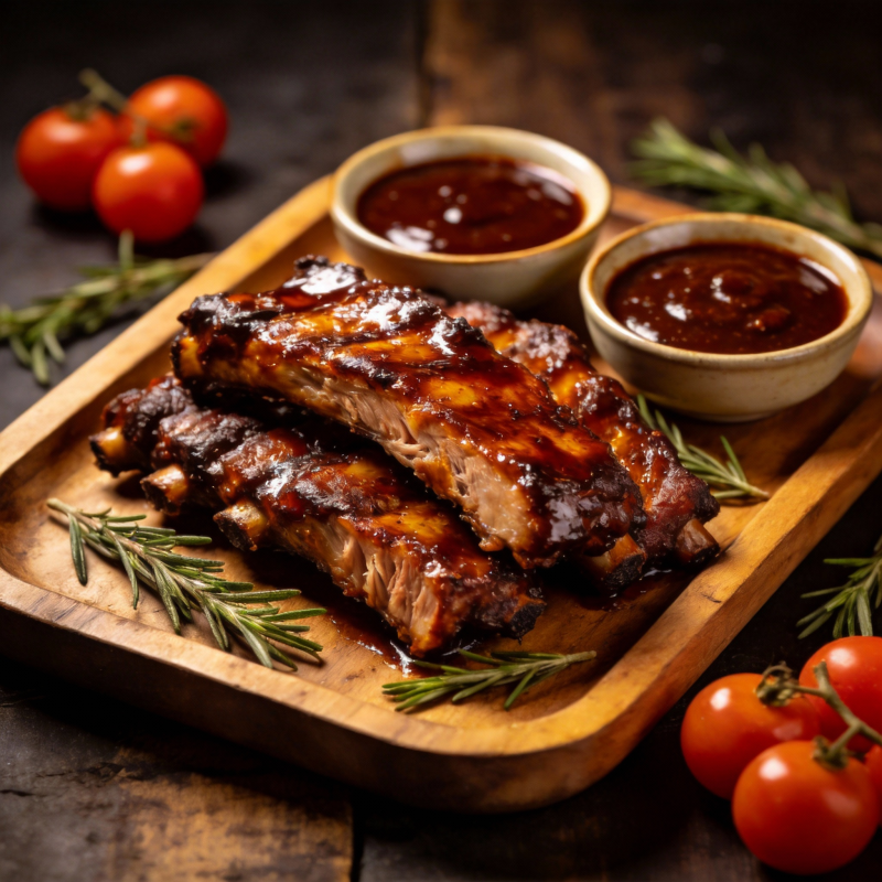 美味烤肋排图片