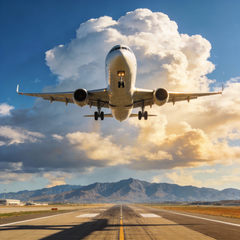 飞机起飞瞬间图片