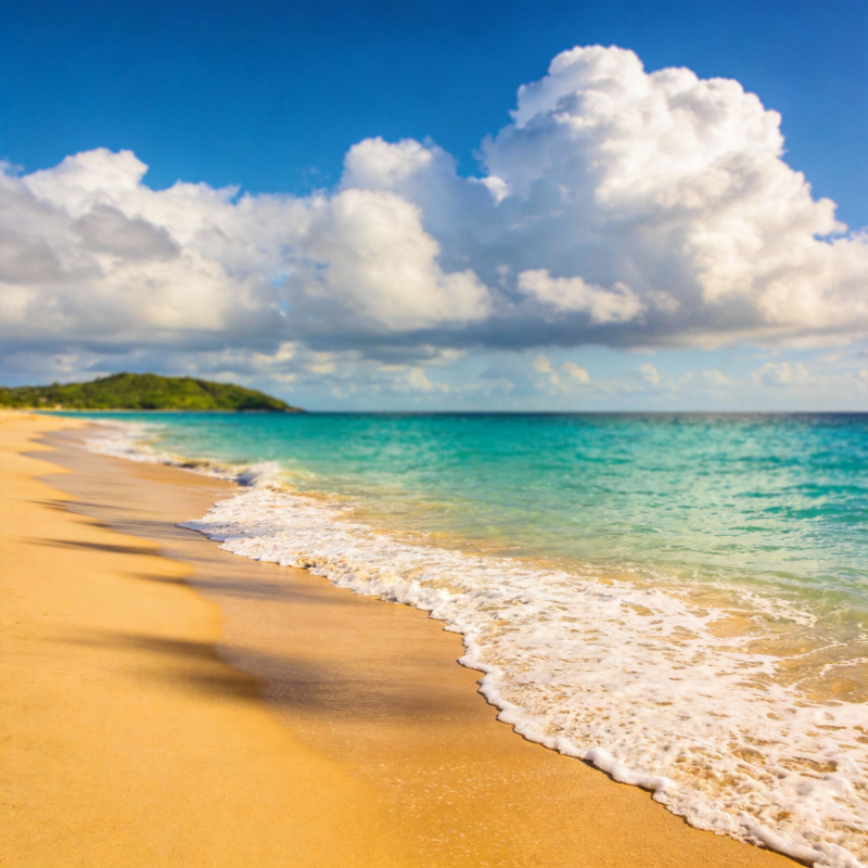 碧海金沙 云影悠然图片