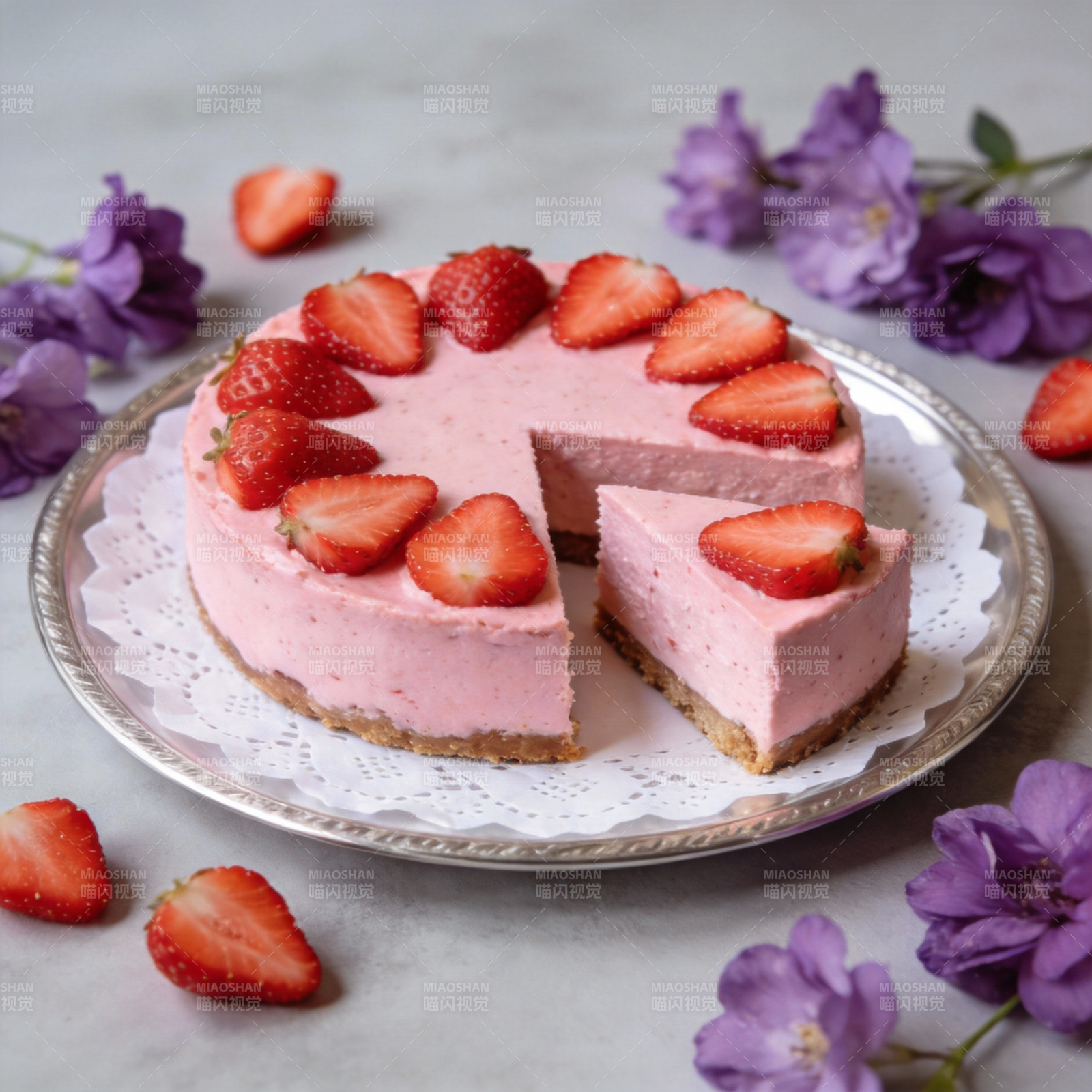 草莓慕斯蛋糕图片