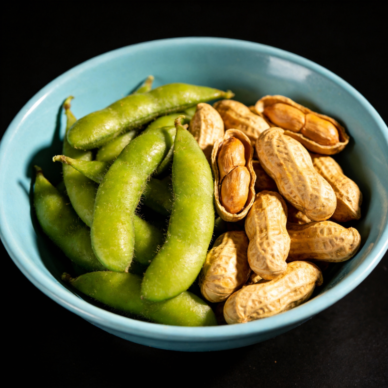 青豆花生拌碗中图片