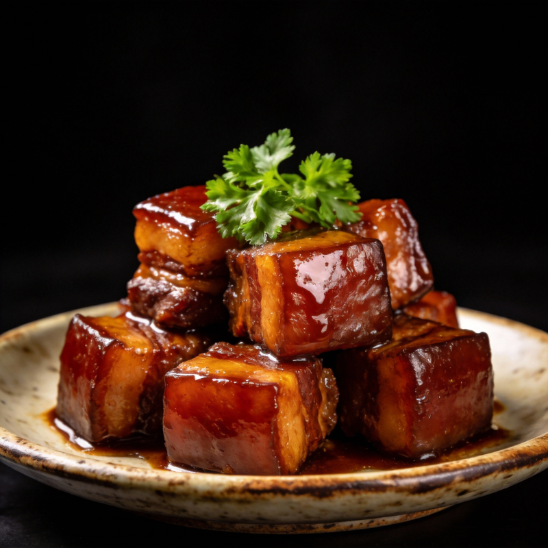 红烧肉配香菜图片