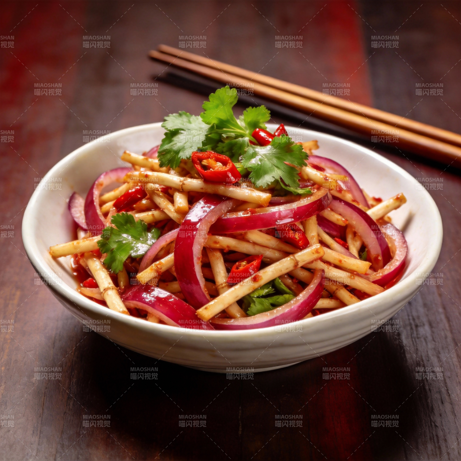 凉拌竹笋洋葱图片