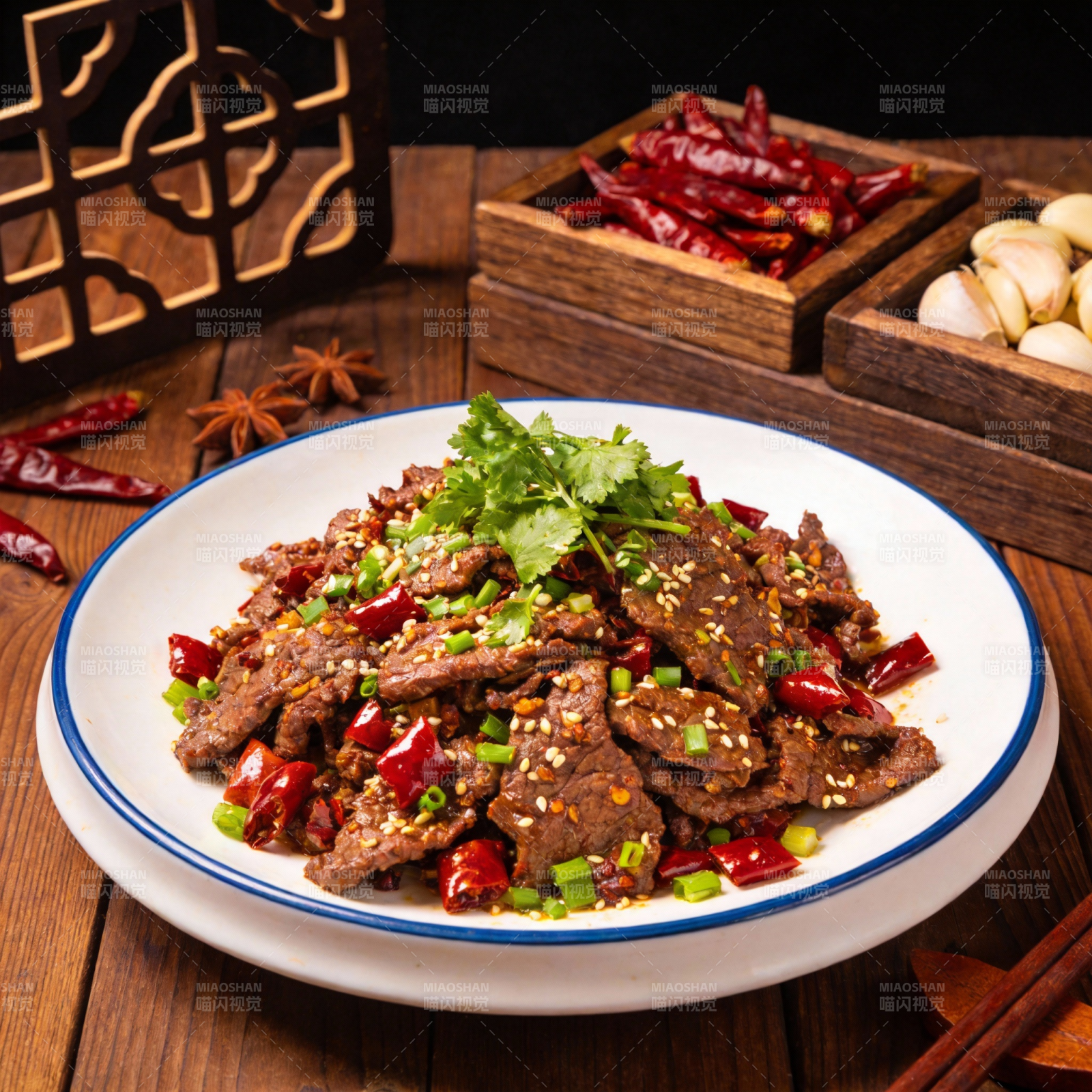 香辣牛肉片图片