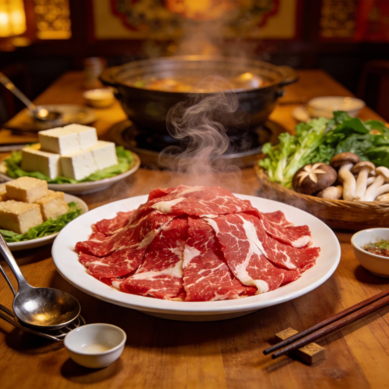 热气腾腾的火锅宴图片