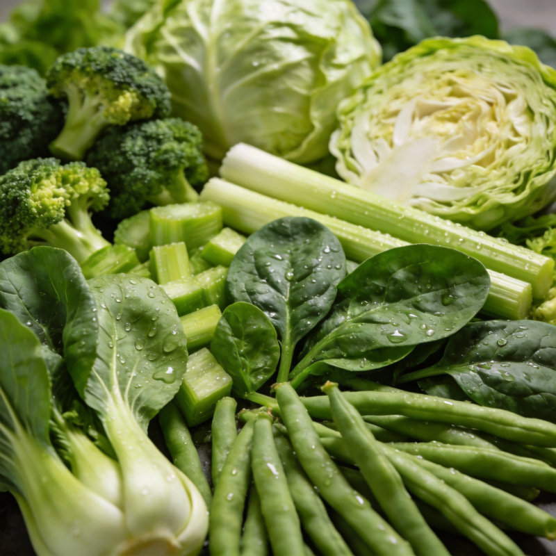 新鲜绿蔬拼盘图片