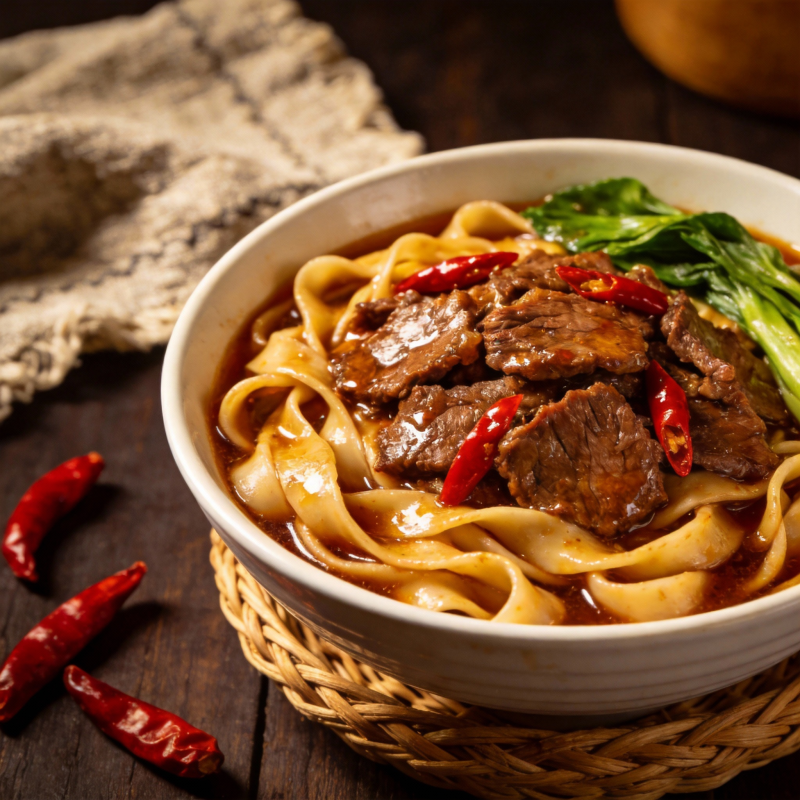 牛肉面配辣椒图片