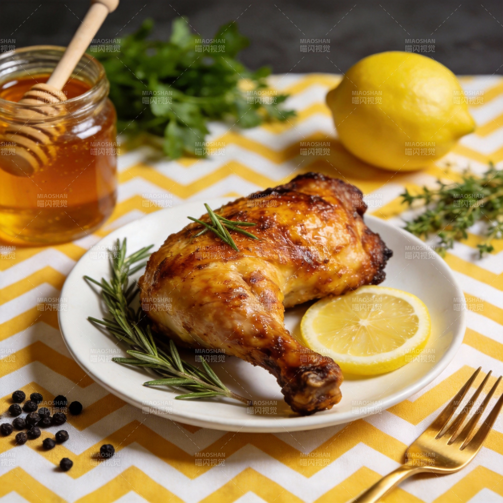 蜜汁烤鸡腿图片