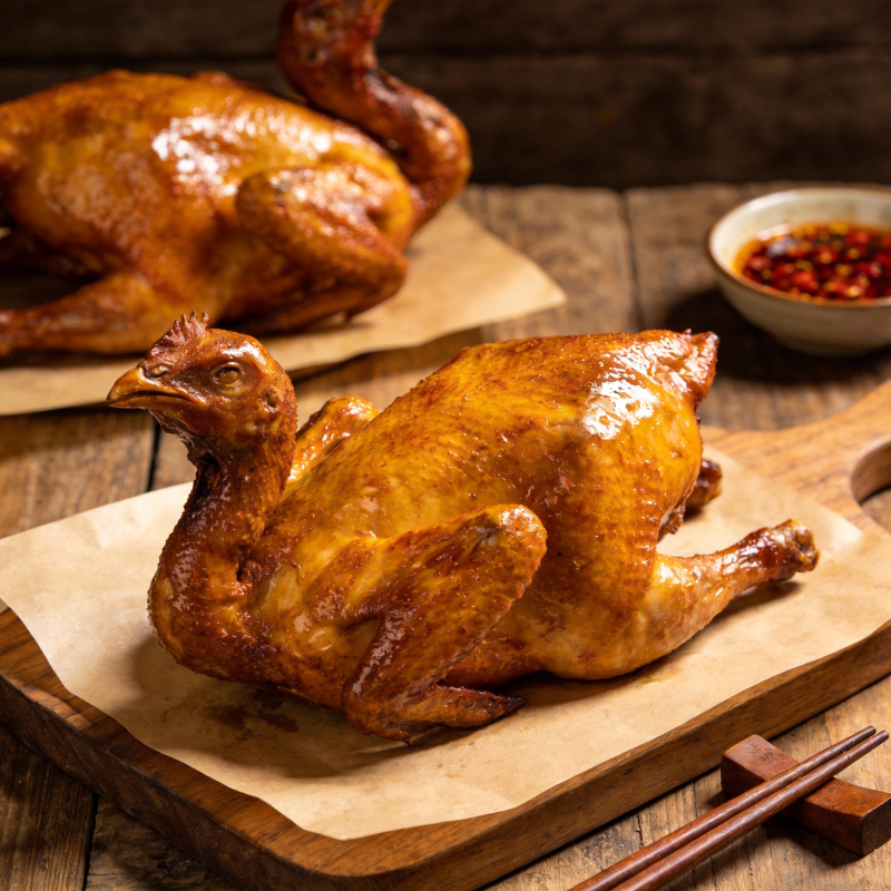 金黄烤鸡 诱人美味图片