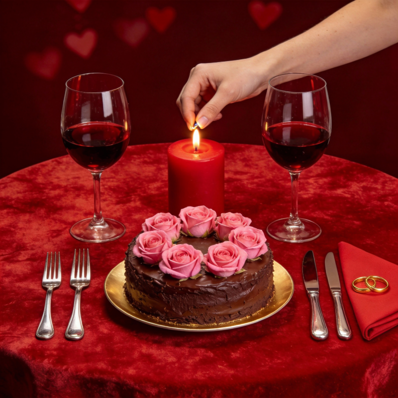 浪漫烛光晚餐图片