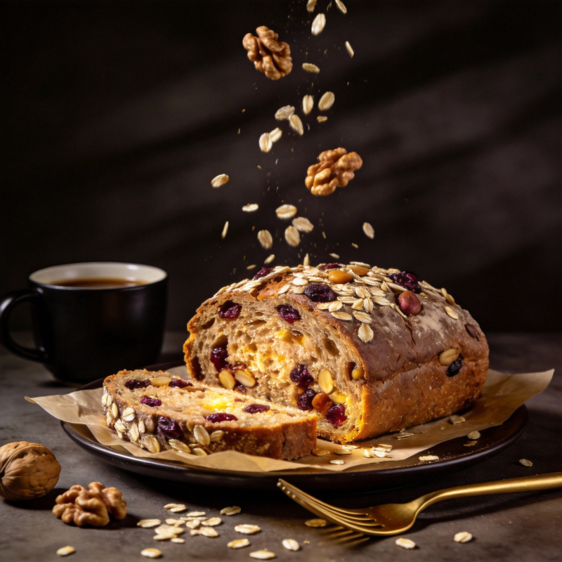 坚果面包飘香图片