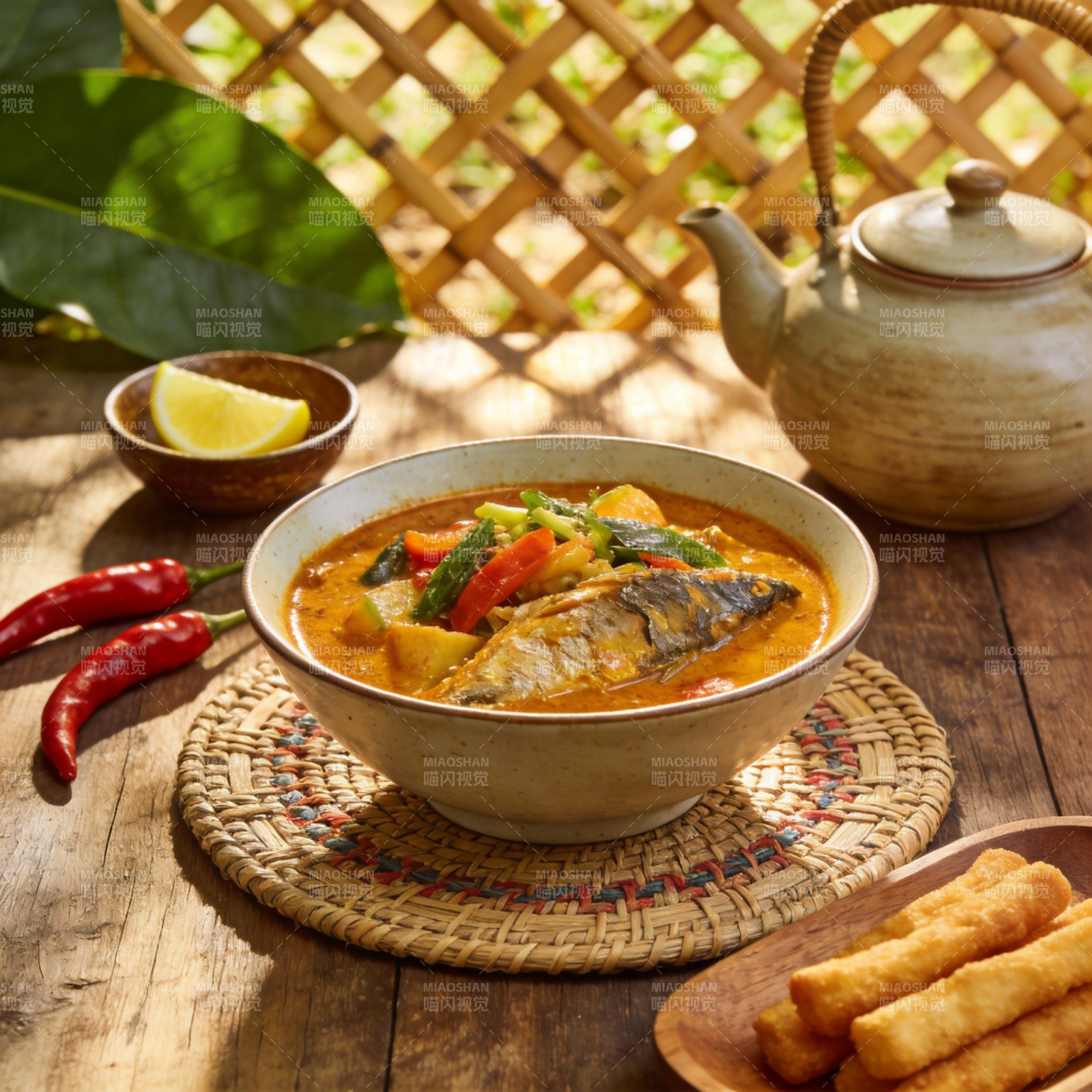 泰式咖喱鱼汤图片