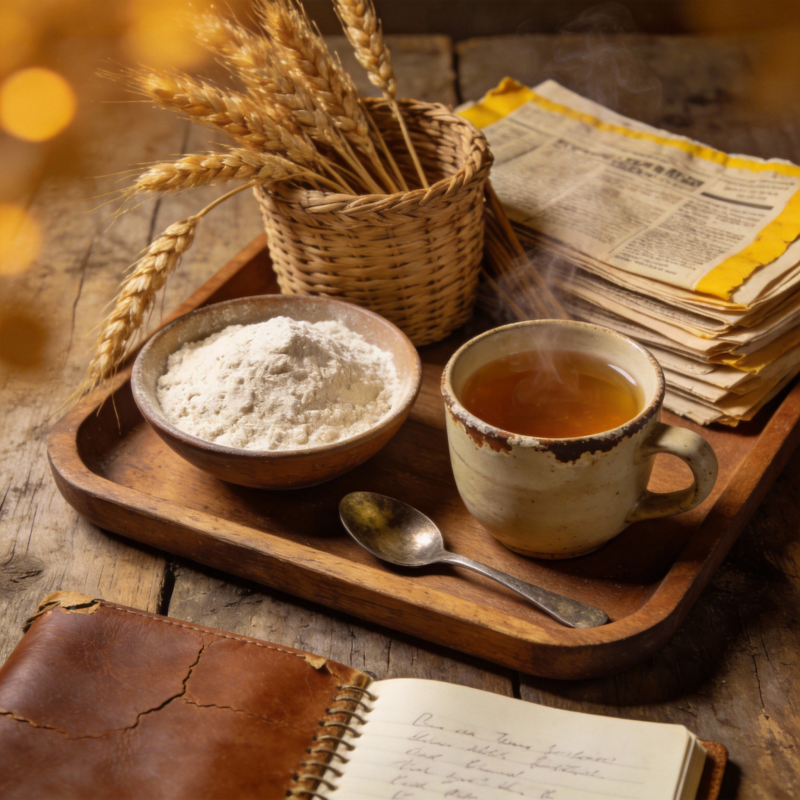 麦香茶韵旧时光图片