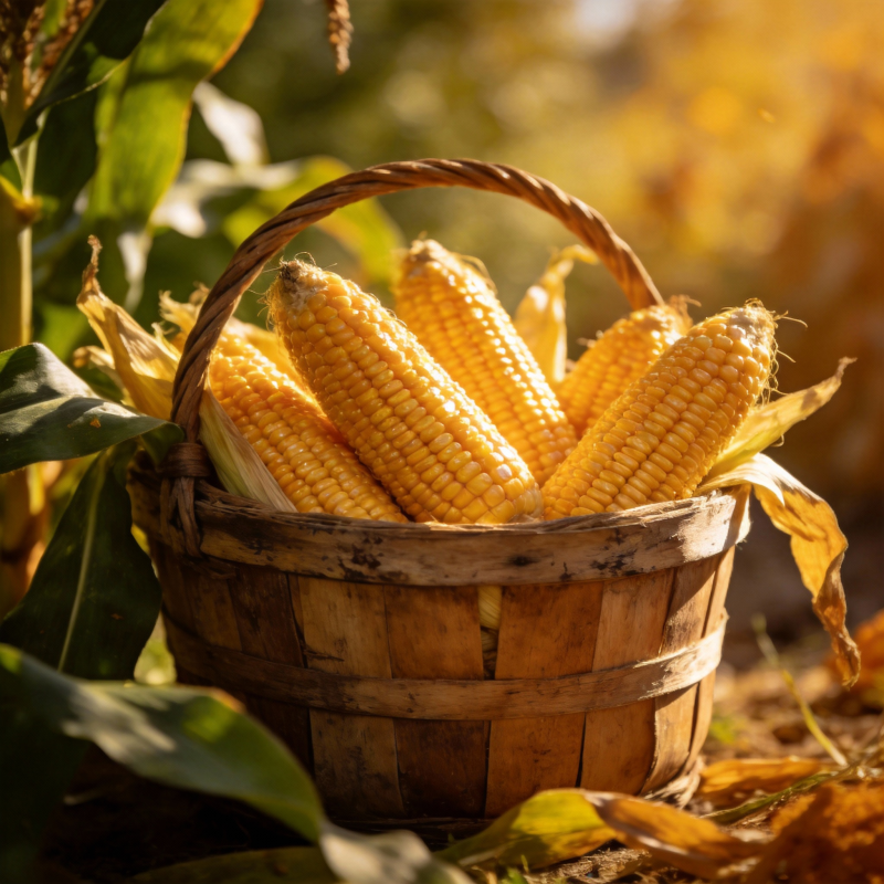 金秋玉米满篮香图片