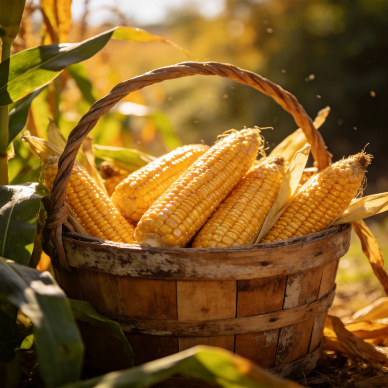 金秋玉米丰收图图片