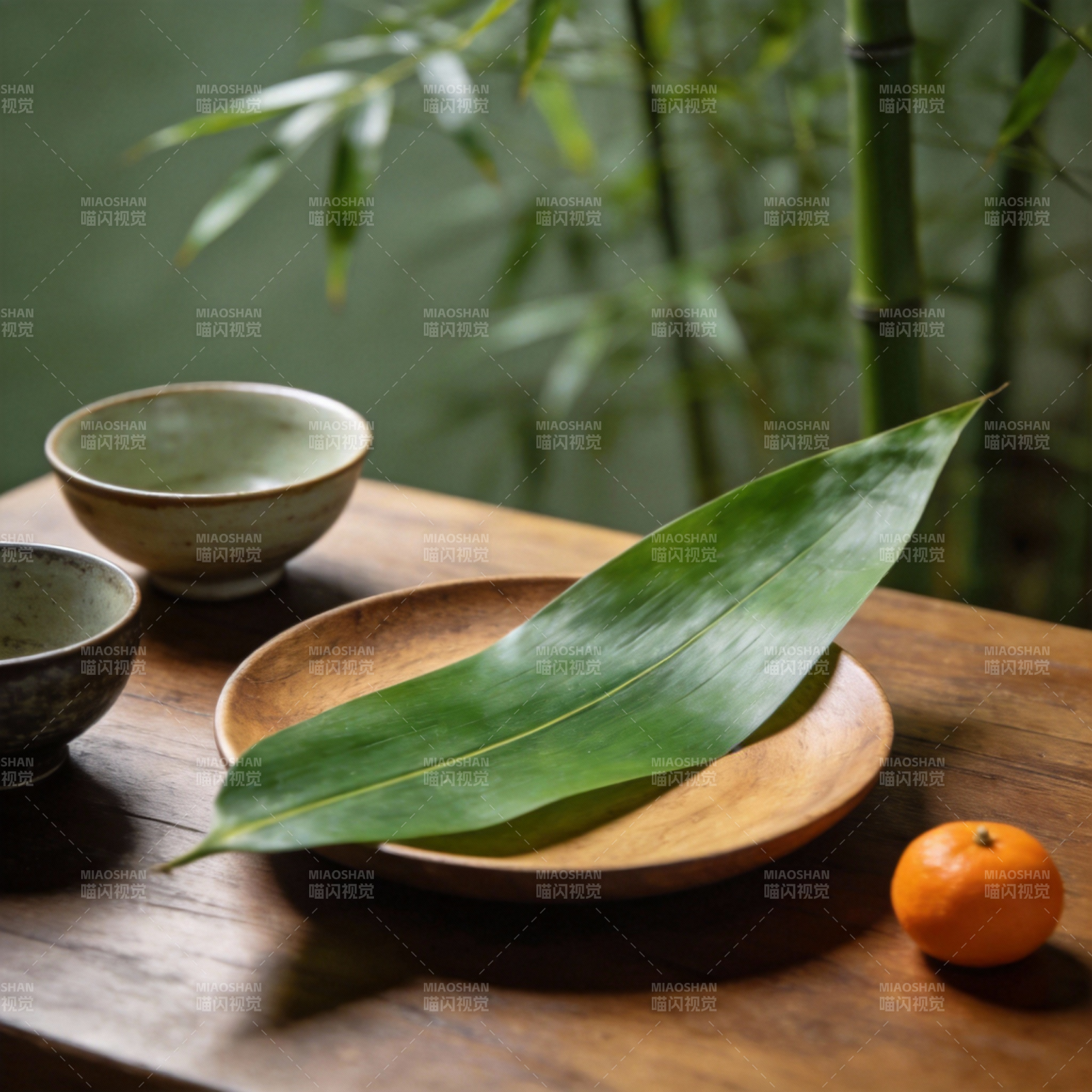 竹影茶香静谧时图片