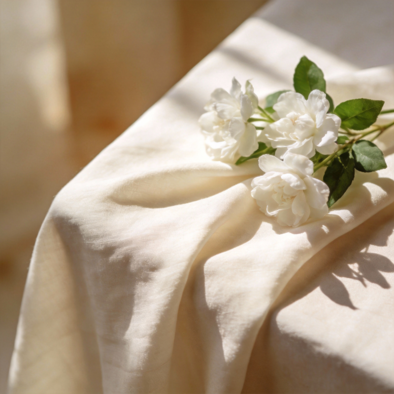 白花轻抚柔布图片