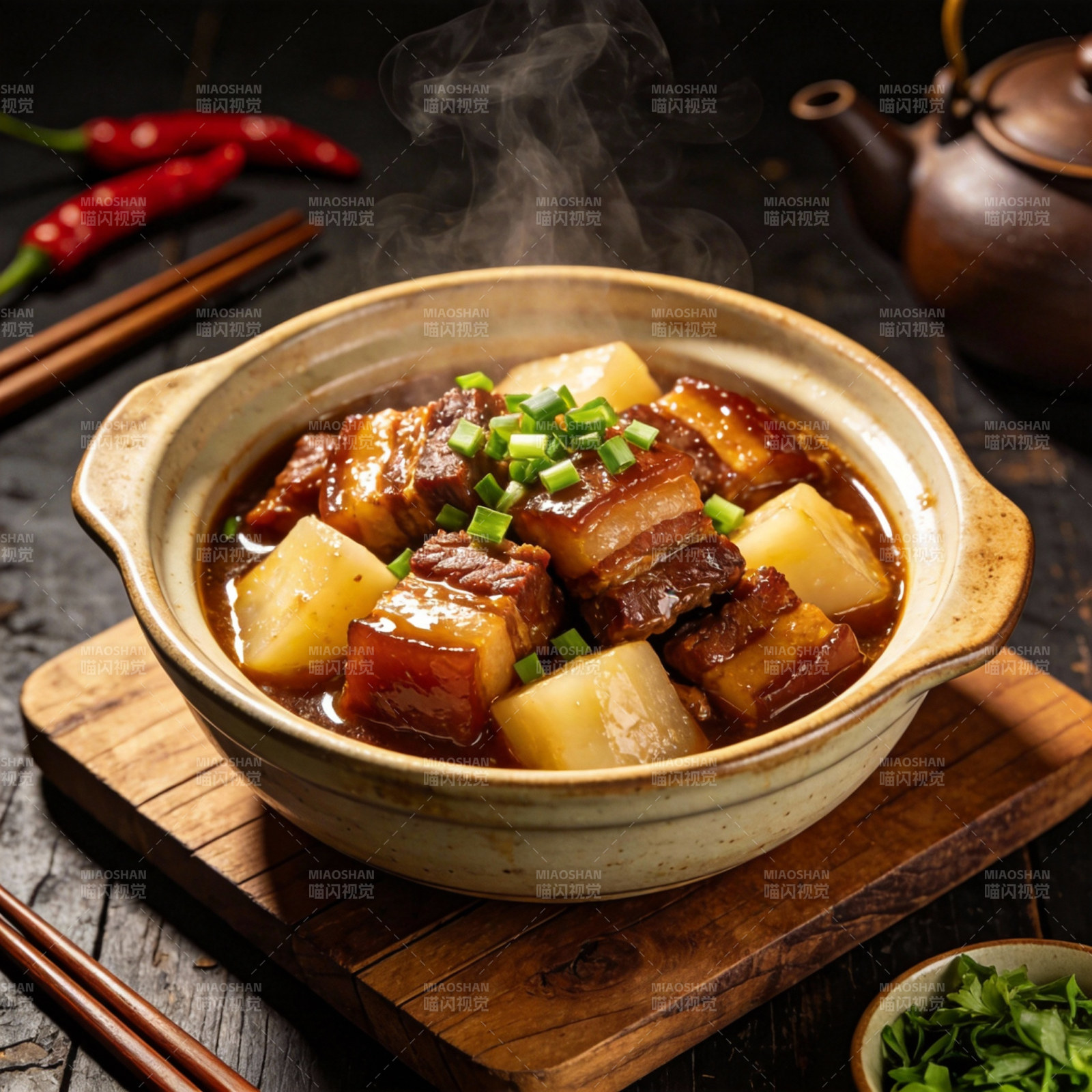 红烧肉炖土豆图片