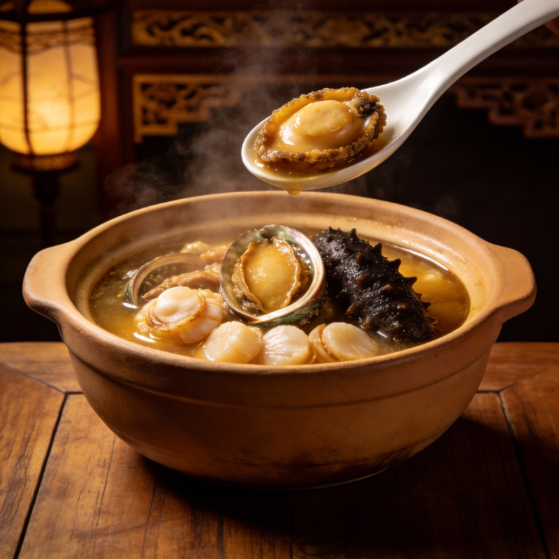 鲍鱼海参汤图片