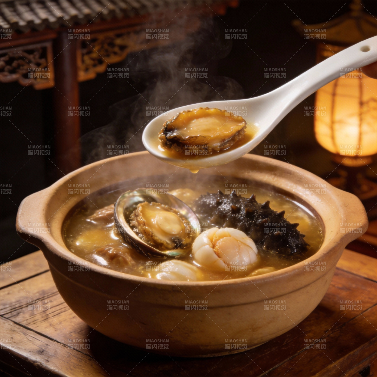 鲍鱼海参汤图片