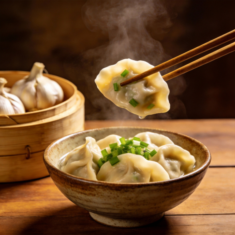 热气腾腾的饺子图片