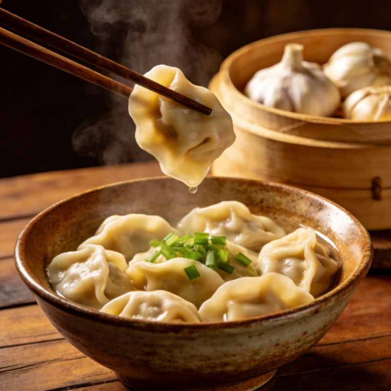 热气腾腾的饺子图片