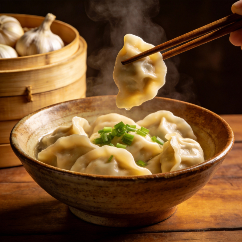 热气腾腾的饺子图片