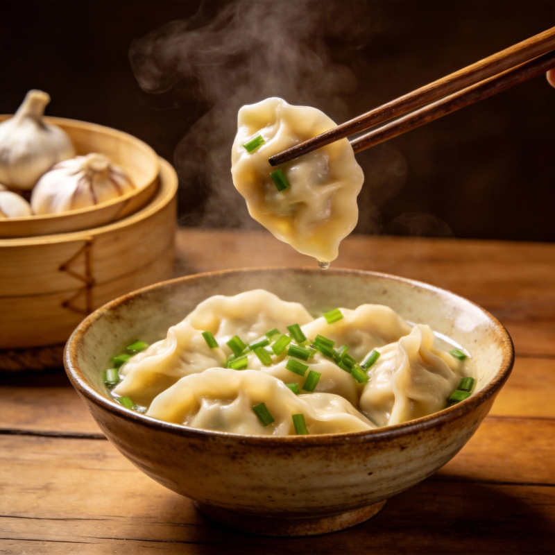 热气腾腾的饺子图片