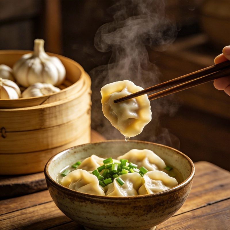 热气腾腾的饺子图片