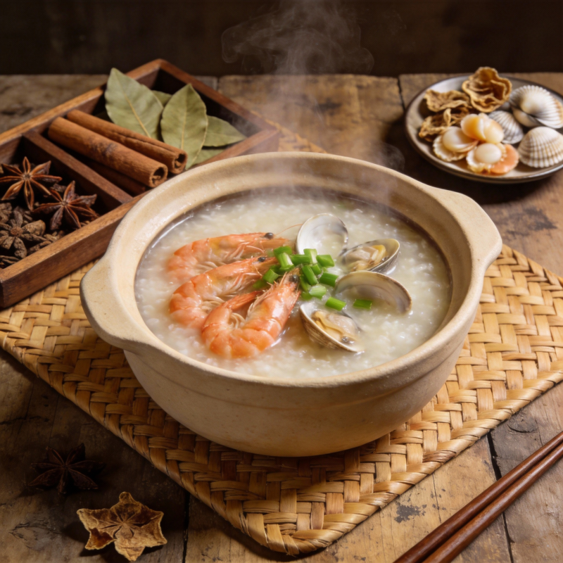 海鲜粥飘香图片