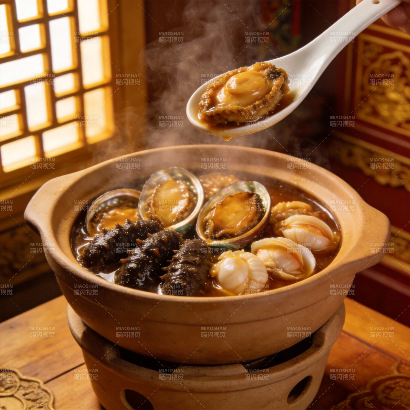 鲍鱼海参炖汤图片