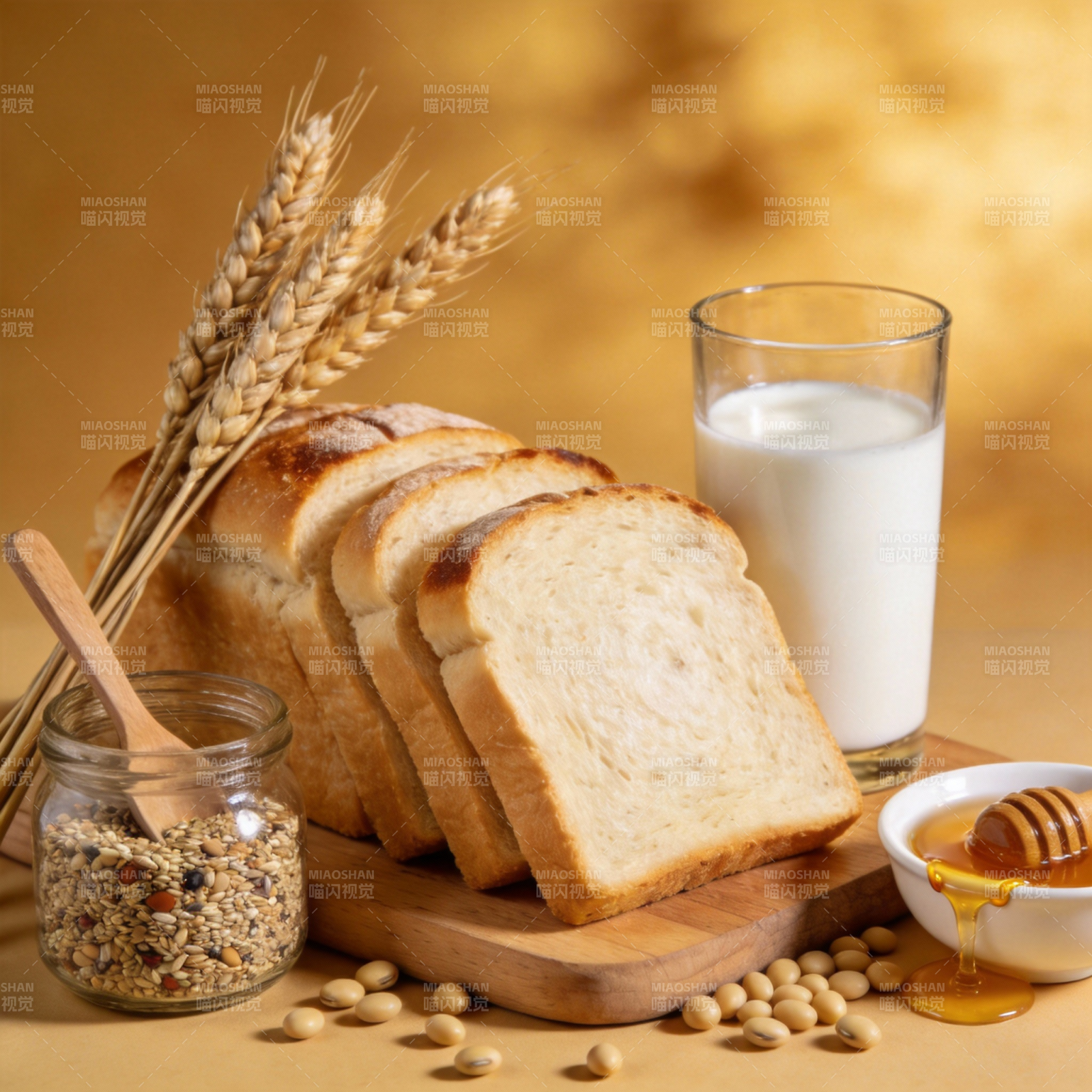 面包牛奶与蜂蜜图片