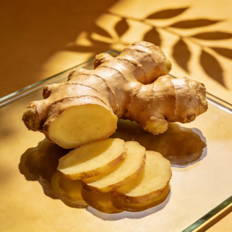 姜片与姜块静置图片