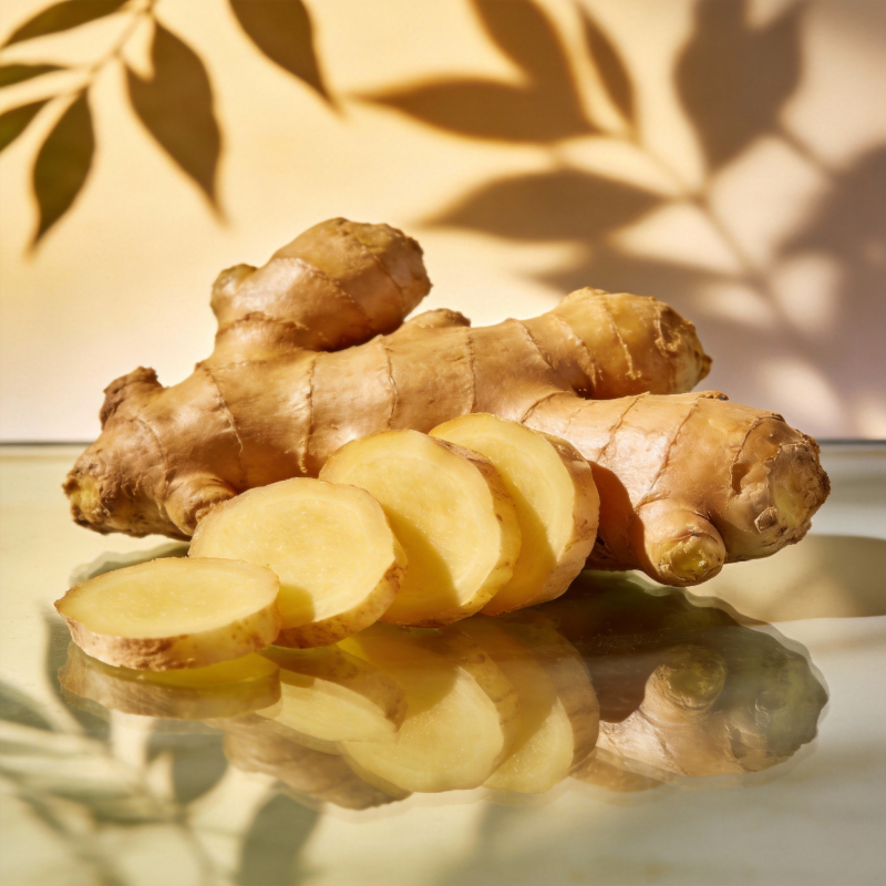 姜片与姜块静置图片