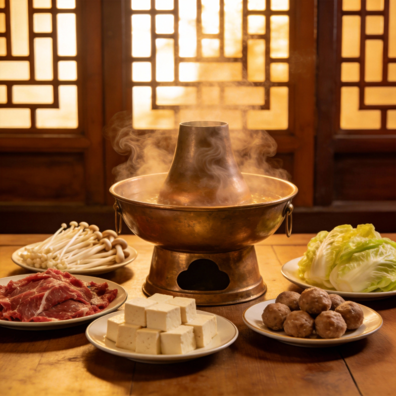 热气腾腾的火锅宴图片
