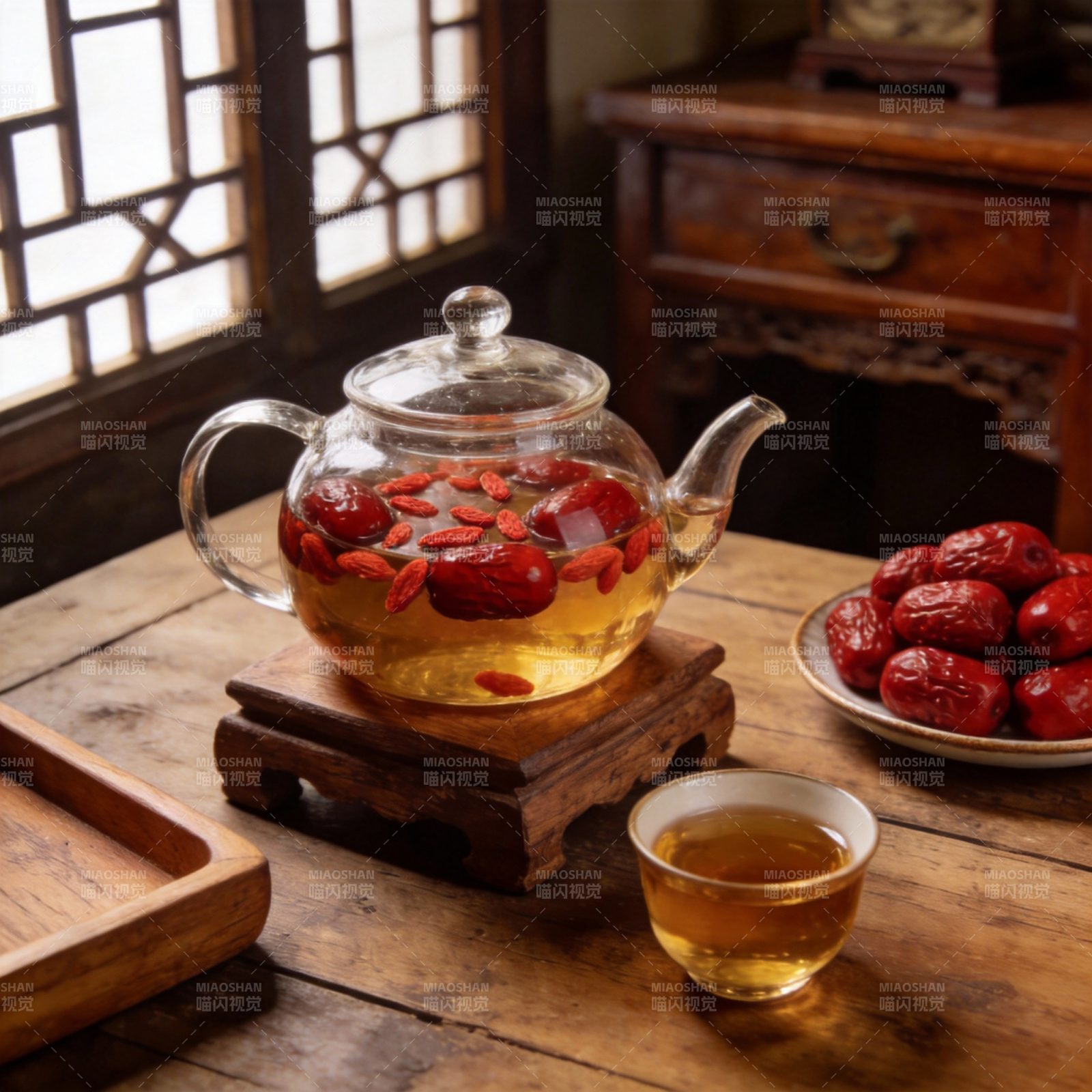 红枣枸杞茶图片