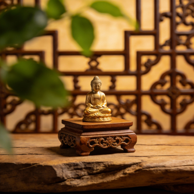 佛像静坐 禅意悠然图片