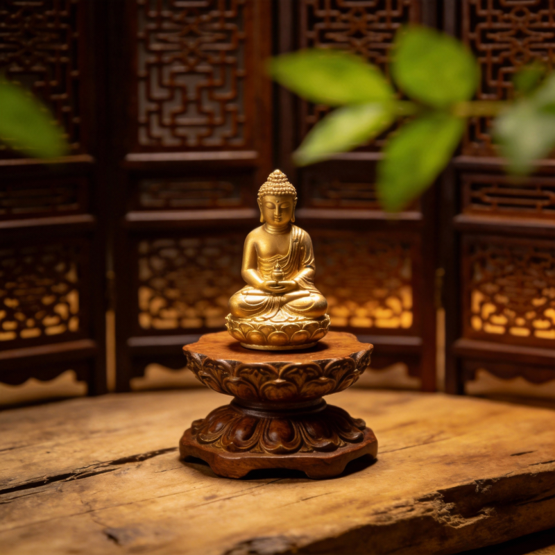 佛像静坐 禅意悠然图片