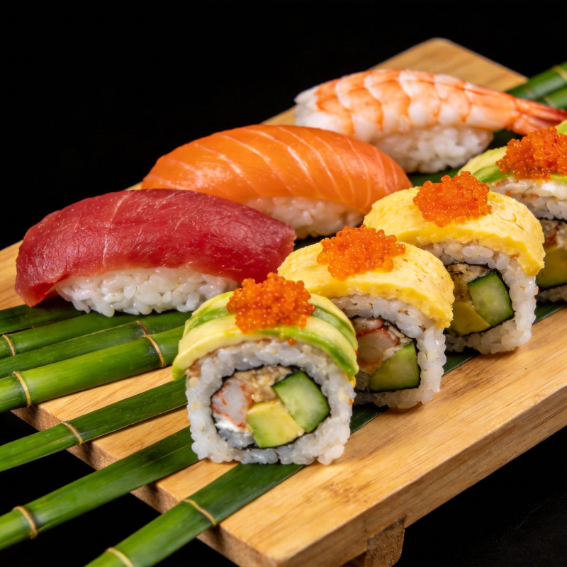 美味寿司拼盘图片